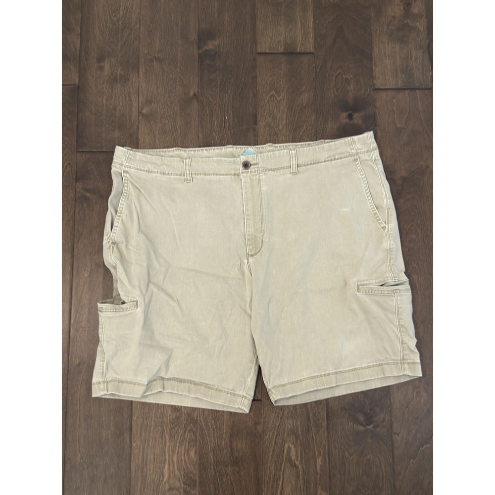 Tommy‎ Bahama Mens Beige Chino Cargo Shorts Size 44RG Swordfish Logo 9.5" Inseam